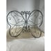 Vintage Magazine Rack Gray Butterfly Metal Boho Cottagecore Grannycore Fold Flat