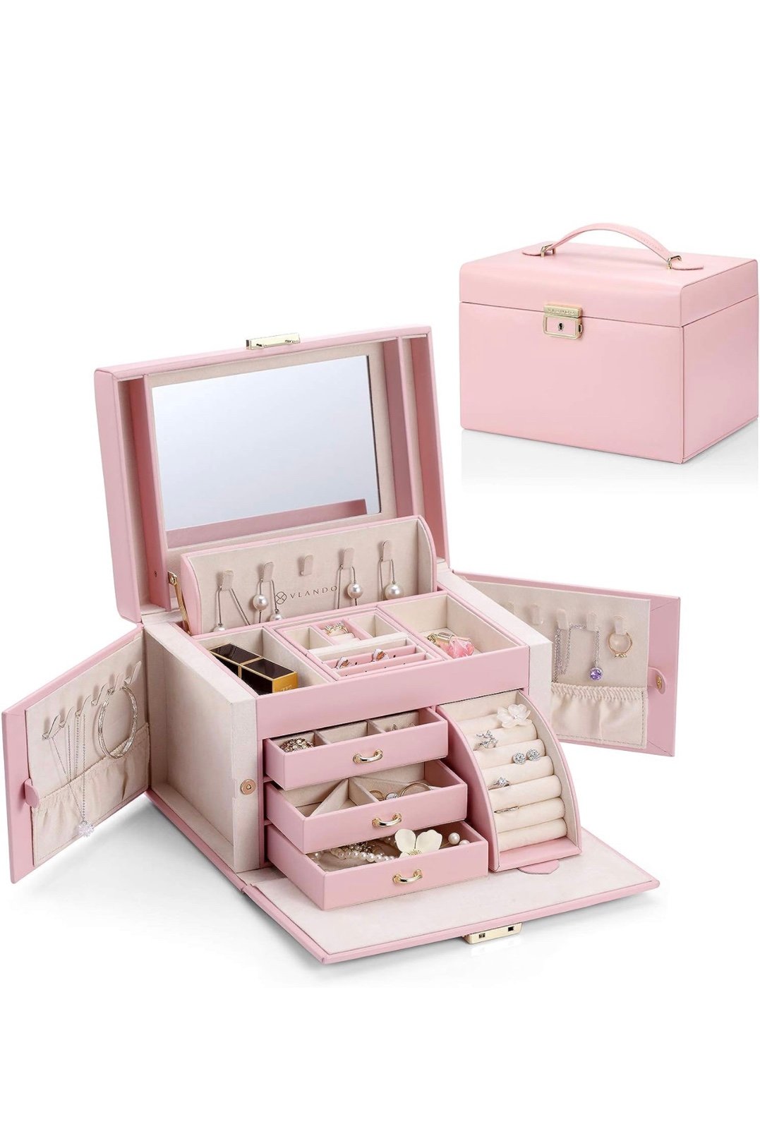 Vlando Women Jewelry Box Organizer