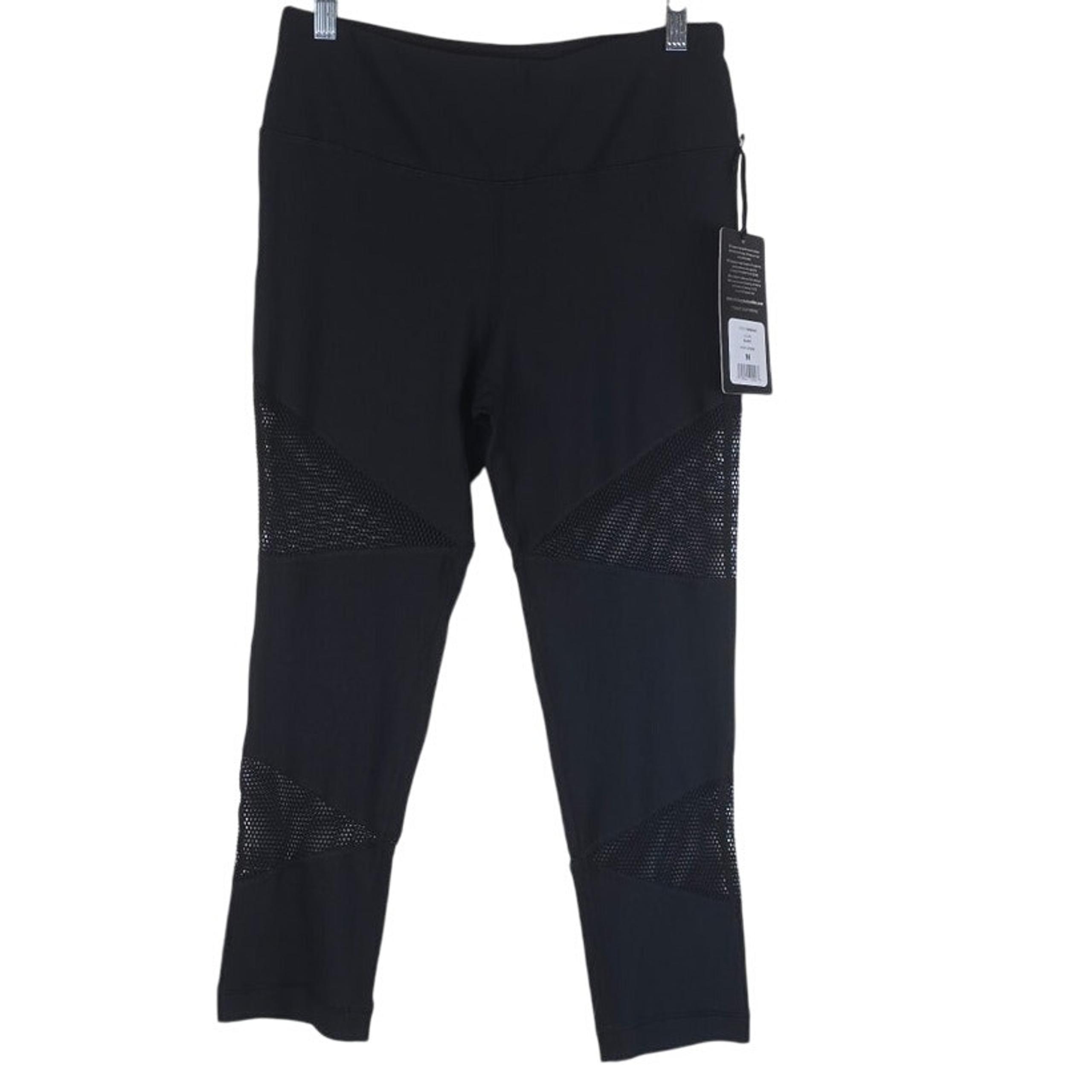 90 Degree's By Reflex Black Perferated Sections Athletic Women's Leggings M NWT