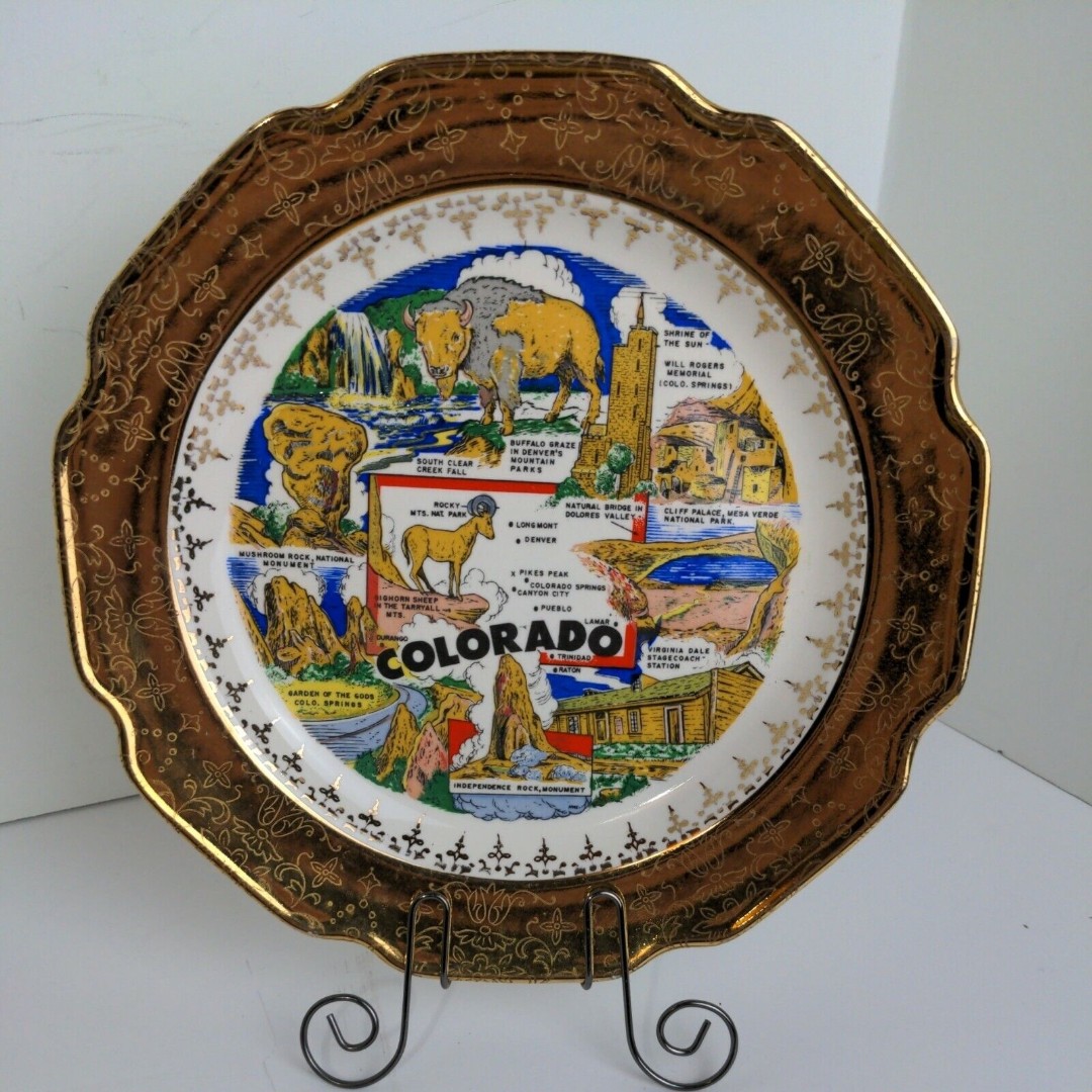 Crest-O-Gold Colorado State Collector Plate Warranted 22 kk 9