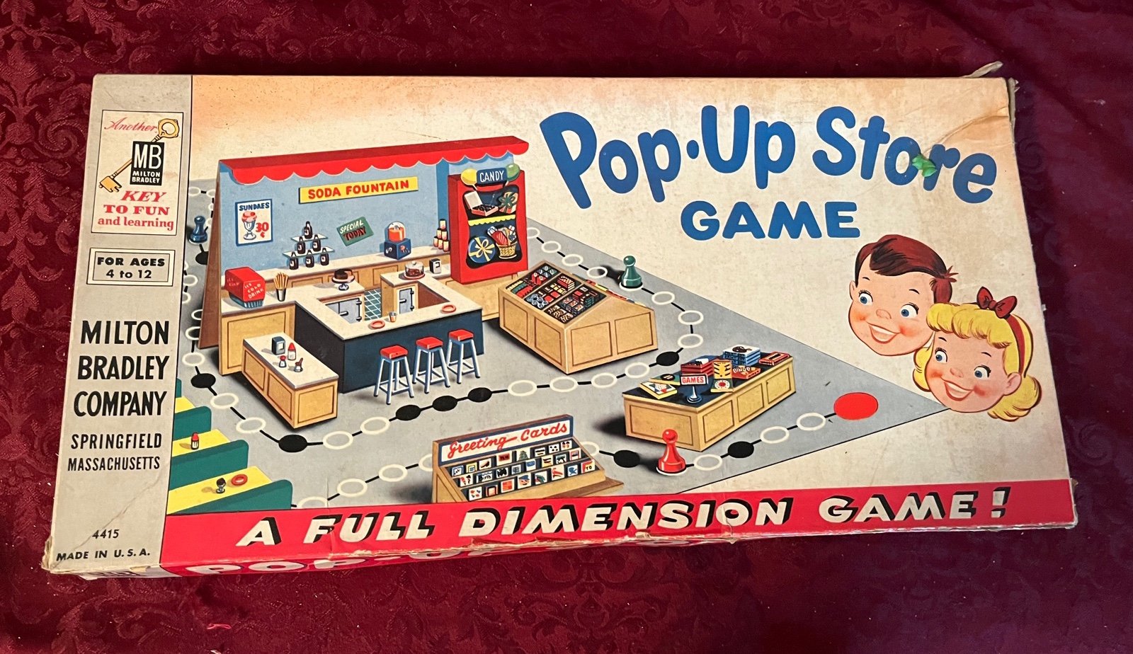 Vintage 1950’s Pop Up Store RARE board game by Milton Bradley