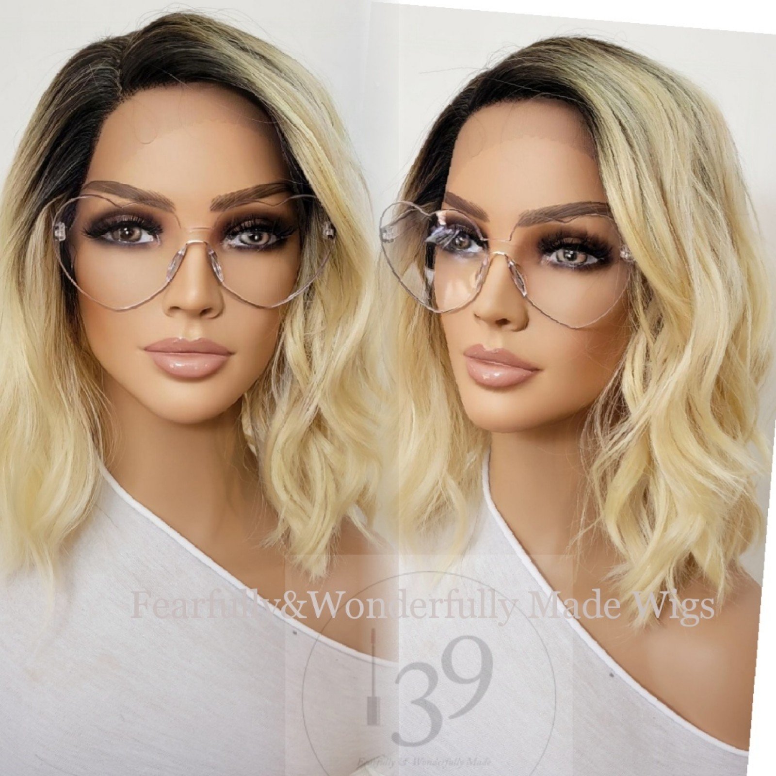 Sexy water wave lace front bob wig