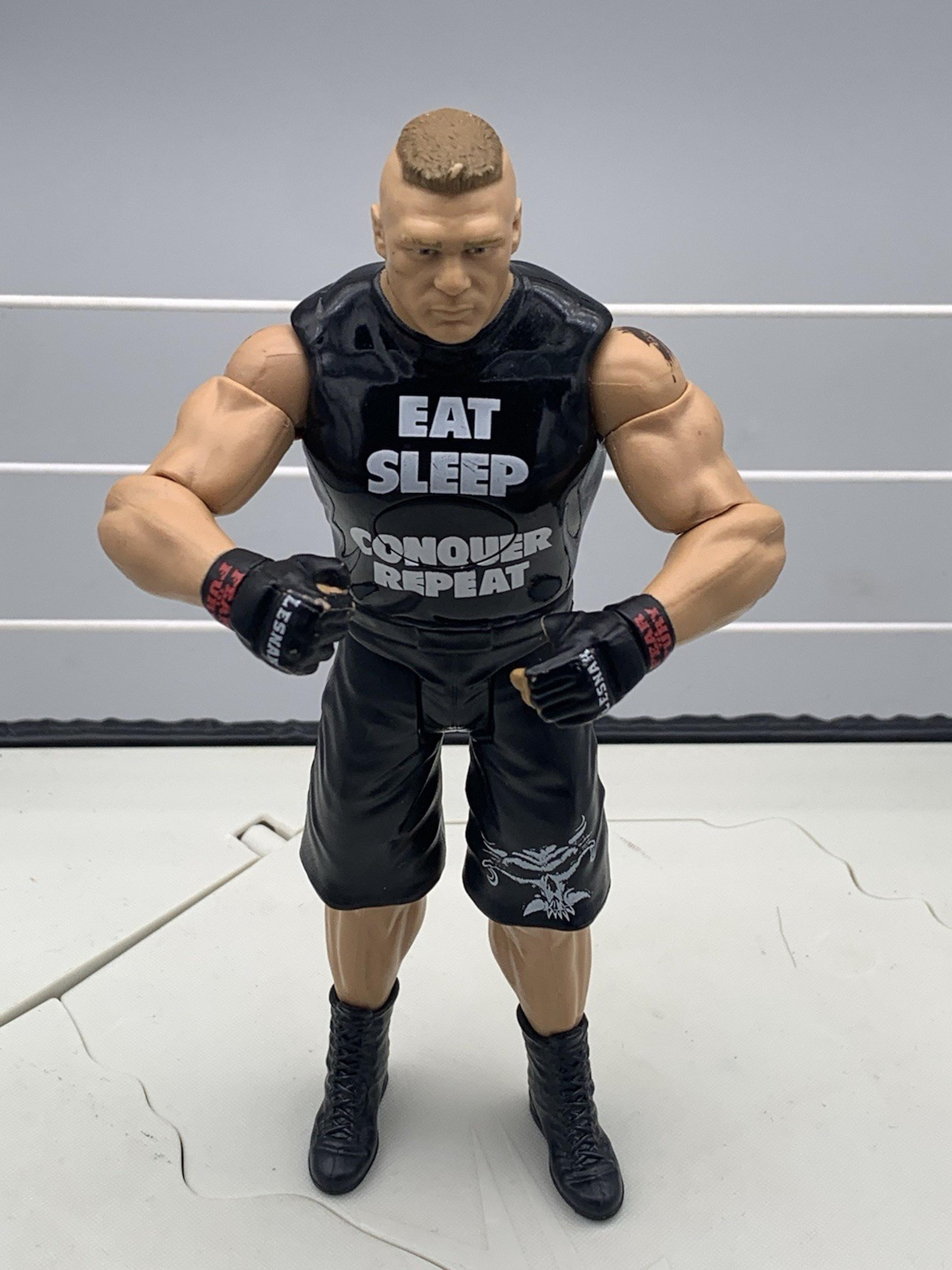 2016 Brock Lesnar Eat Sleep Conquer Repeat WWE Mattel Action Figure Tough Talker