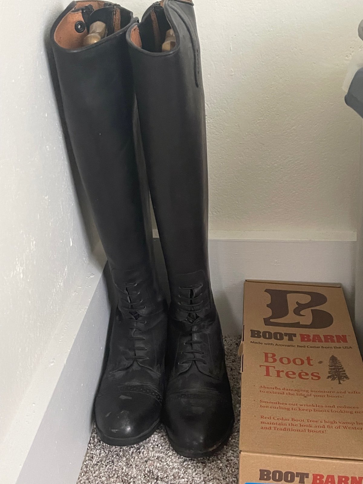 Boots and other riding apparel