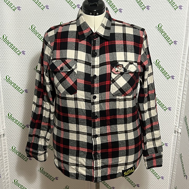 Middle Of Beyond Flannel Shirt Street Fighter II 2 Ryu Plaid Long Sleeve Mens L
