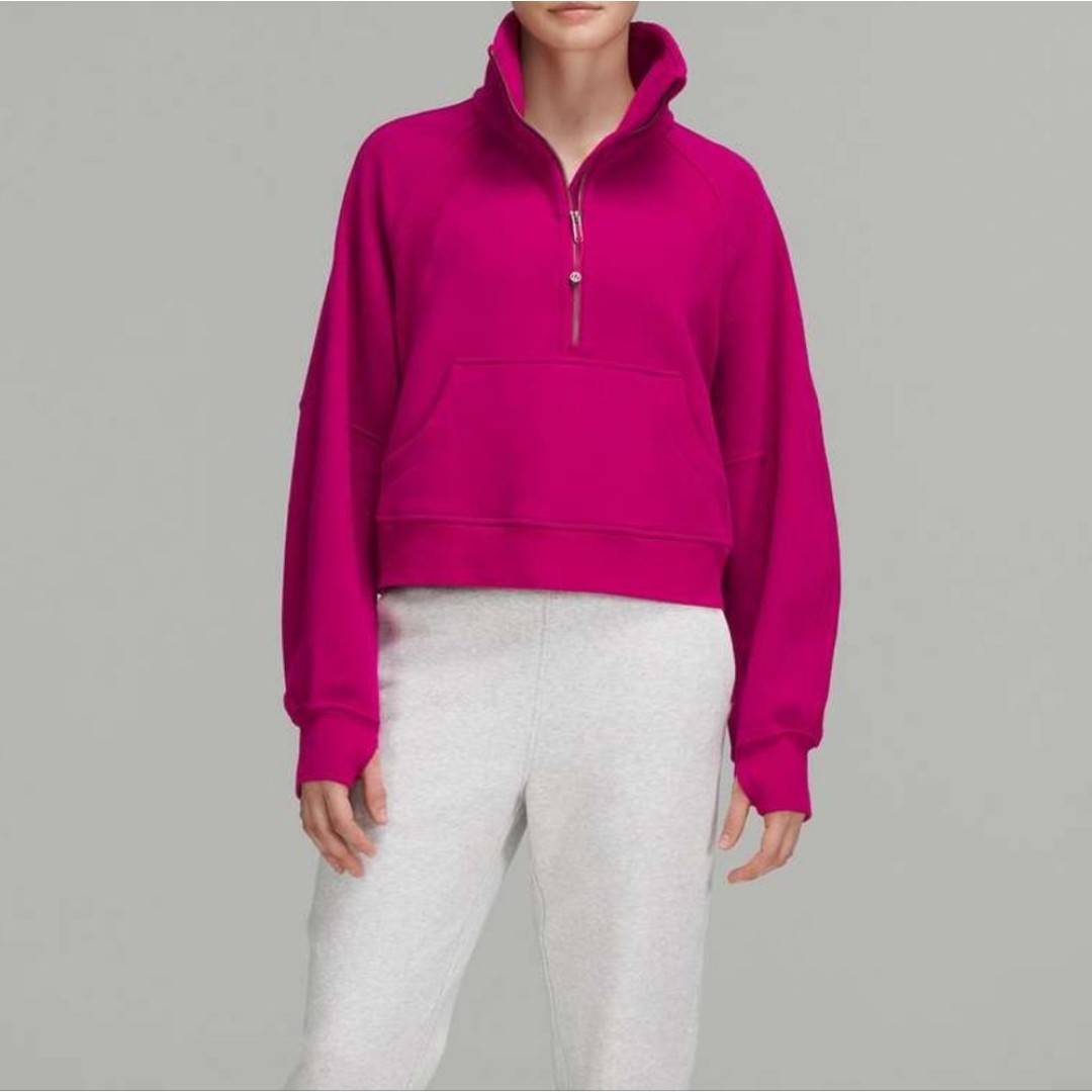 Lululemon Half Zip Funnel Zip Cropped Scuba Sweatshirt Women's Size XS/Small