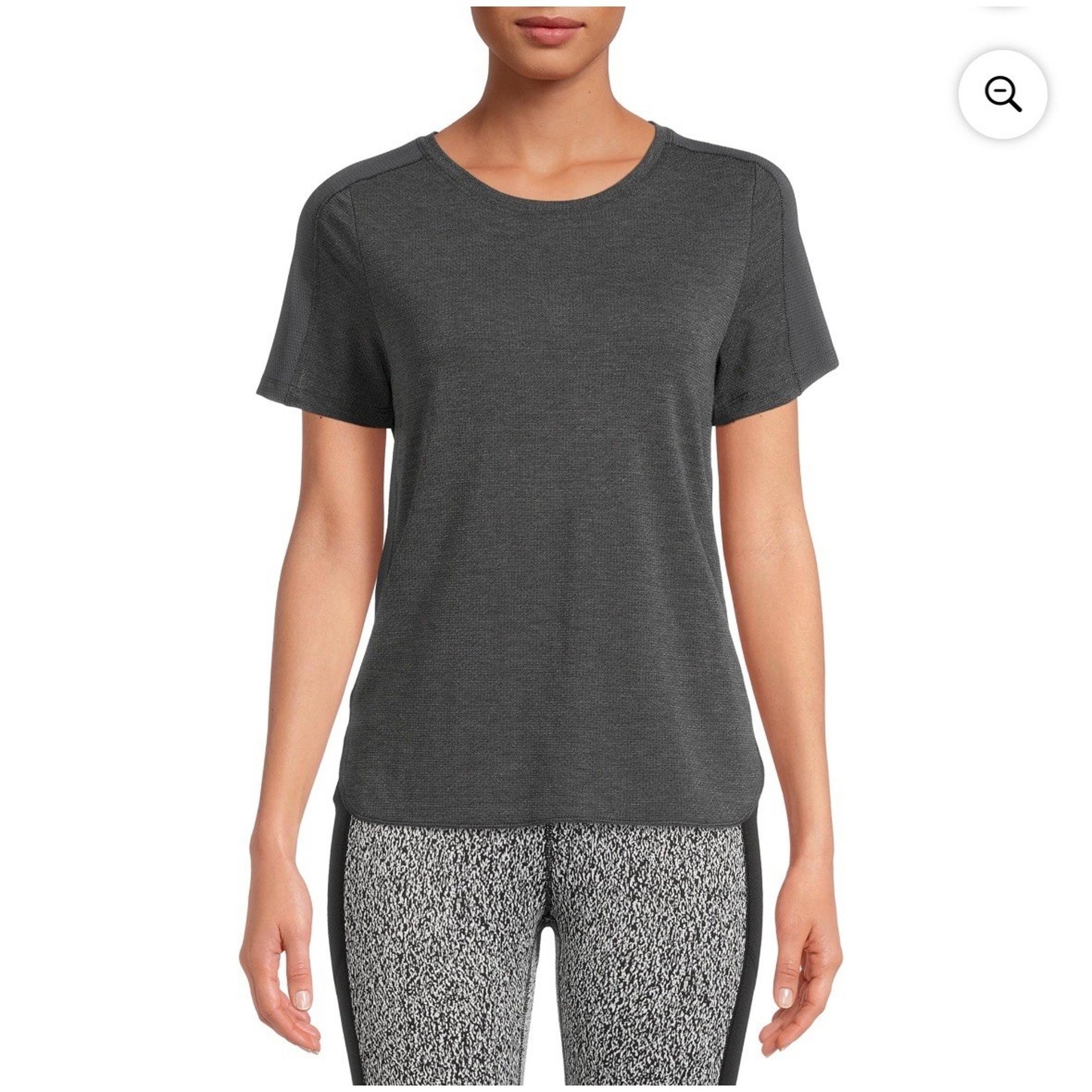 Avia Womens Performance T Shirt Short Sleeve Moisture Wicking Gray Small (4-6)
