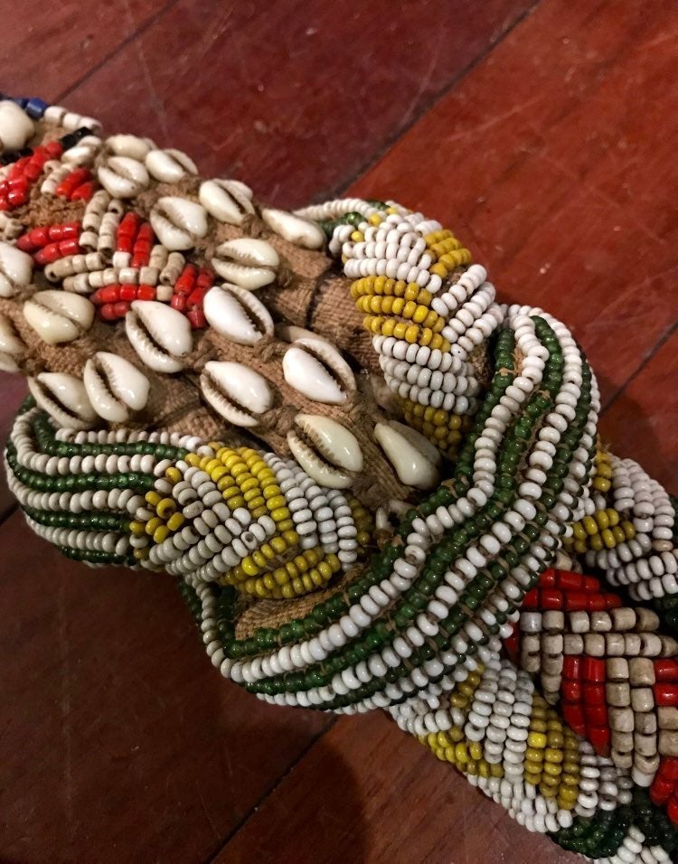 Authentic African royal tribal Cowrie be