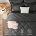 Queen Comforter Set Dark Grey