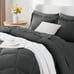 Queen Comforter Set Dark Grey