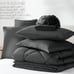 Queen Comforter Set Dark Grey