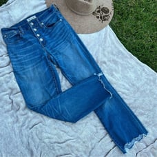 Madewell Women’s Cali Denim Boot 26 Denim Altered Blue Jeans
