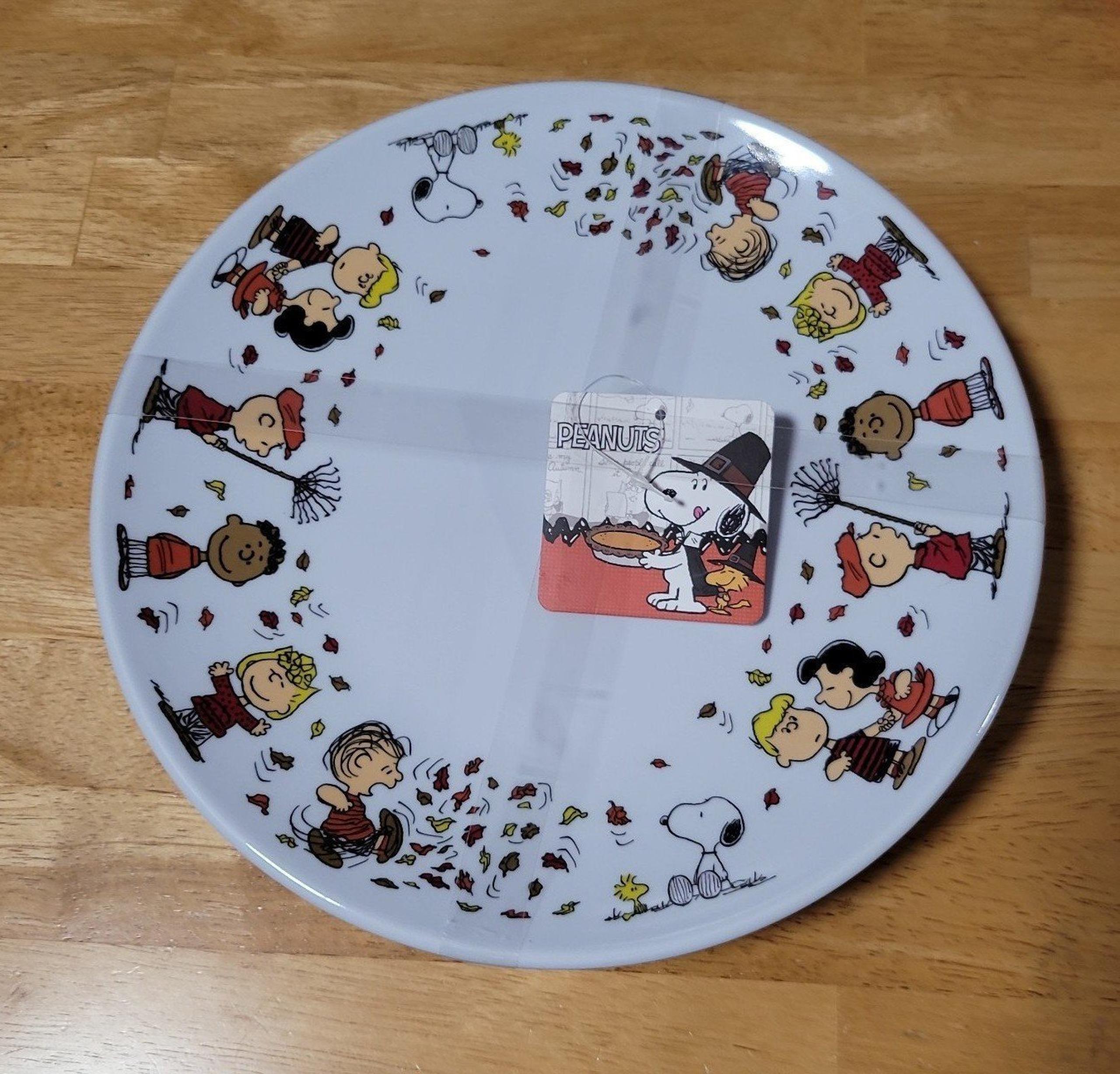 Set of 4 new Peanuts fall dinner plates