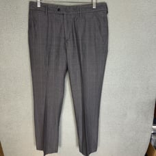 J. Lindeberg Pants Mens 34x30 Grey Cotton Trousers Golf Flat Front