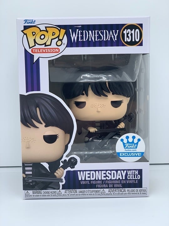FUNKO POP! #1310 WEDNESDAY ADDAMS W/ CELLO FUNKO SHOP EXCLUSIVE NEW W/ PROTECTOR
