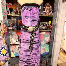 NWT 148 PLANET BLUE BLU MOON TIE DYE MAXIDRESS xs