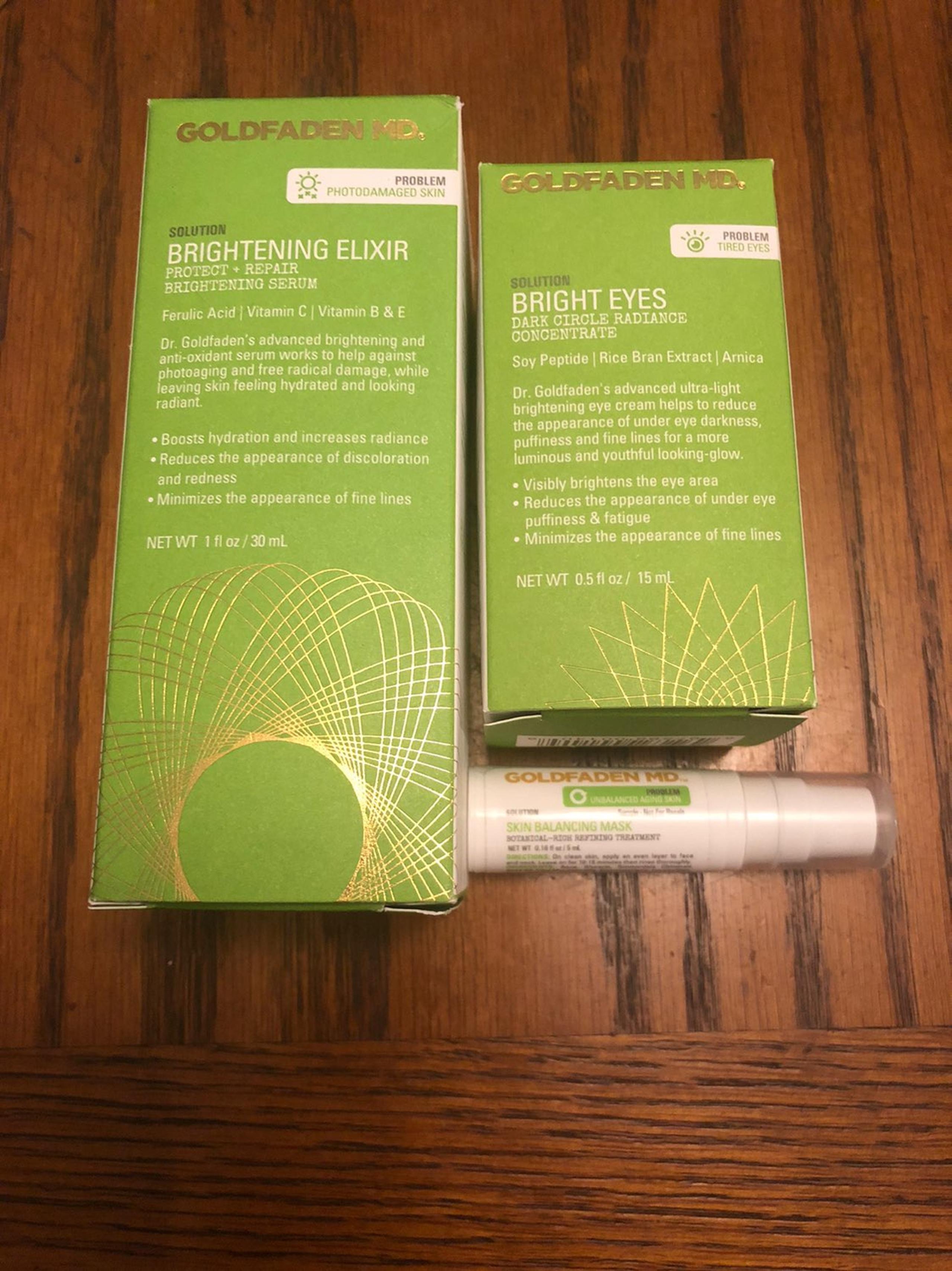 GOLDFADEN MD: Bright eyes+Elixir +mask