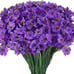 22 Bunches Flowers Artificial with Plastic Plants Outdoor