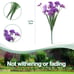 22 Bunches Flowers Artificial with Plastic Plants Outdoor