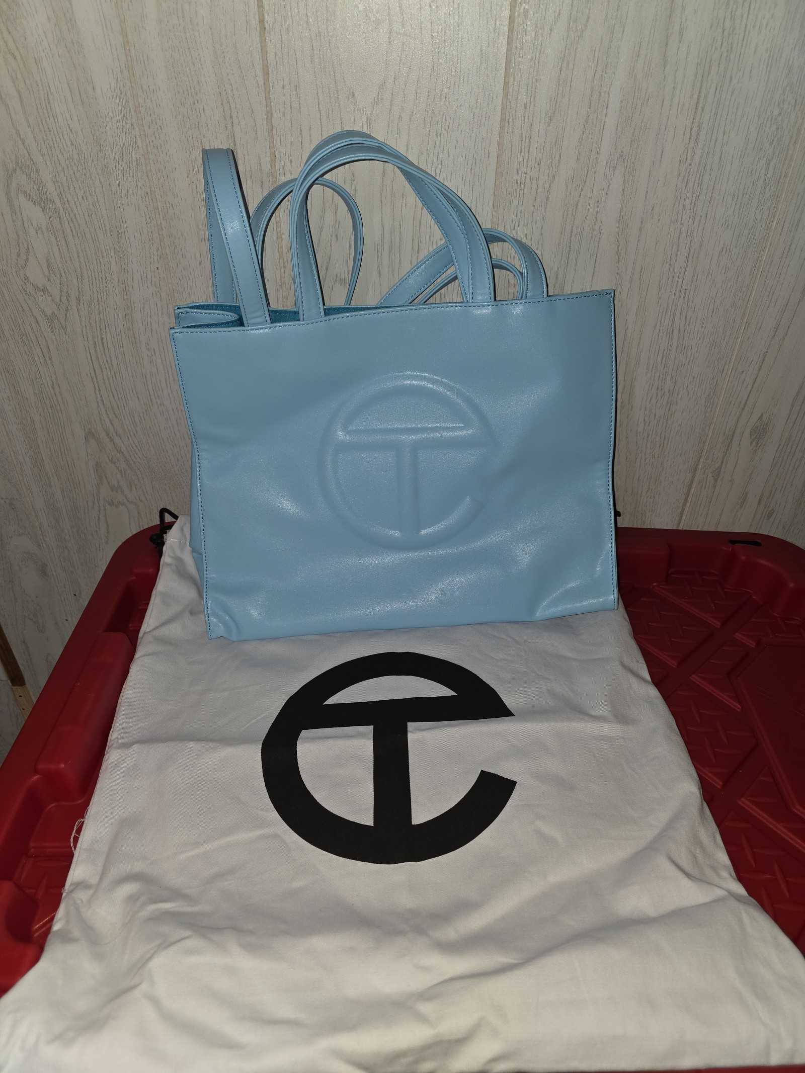 Telfar Large Blue tote