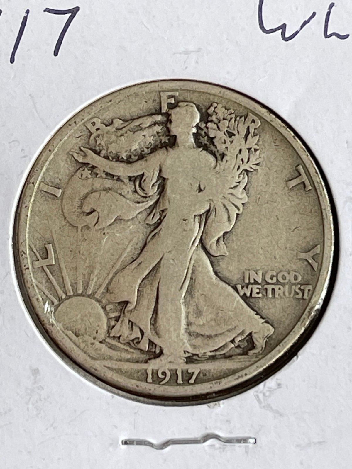 1917-S Reverse Walking Liberty Half Dollar