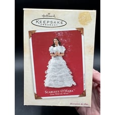 New Hallmark Ornament Scarlett O'Hara Gone With The Wind Porcelain 2002 Mint -3D