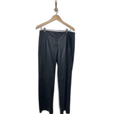 DKNY leather pants trousers size 16 EUC straight leg 100% leather biker classic