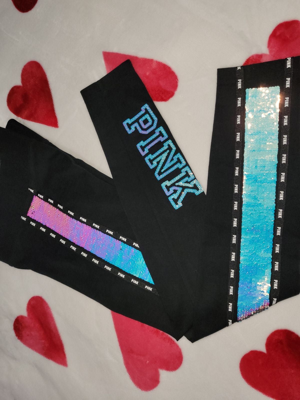 ❤️ VS Pink Victoria's Secret mermaid bling sequin yoga pants leggings ❤️