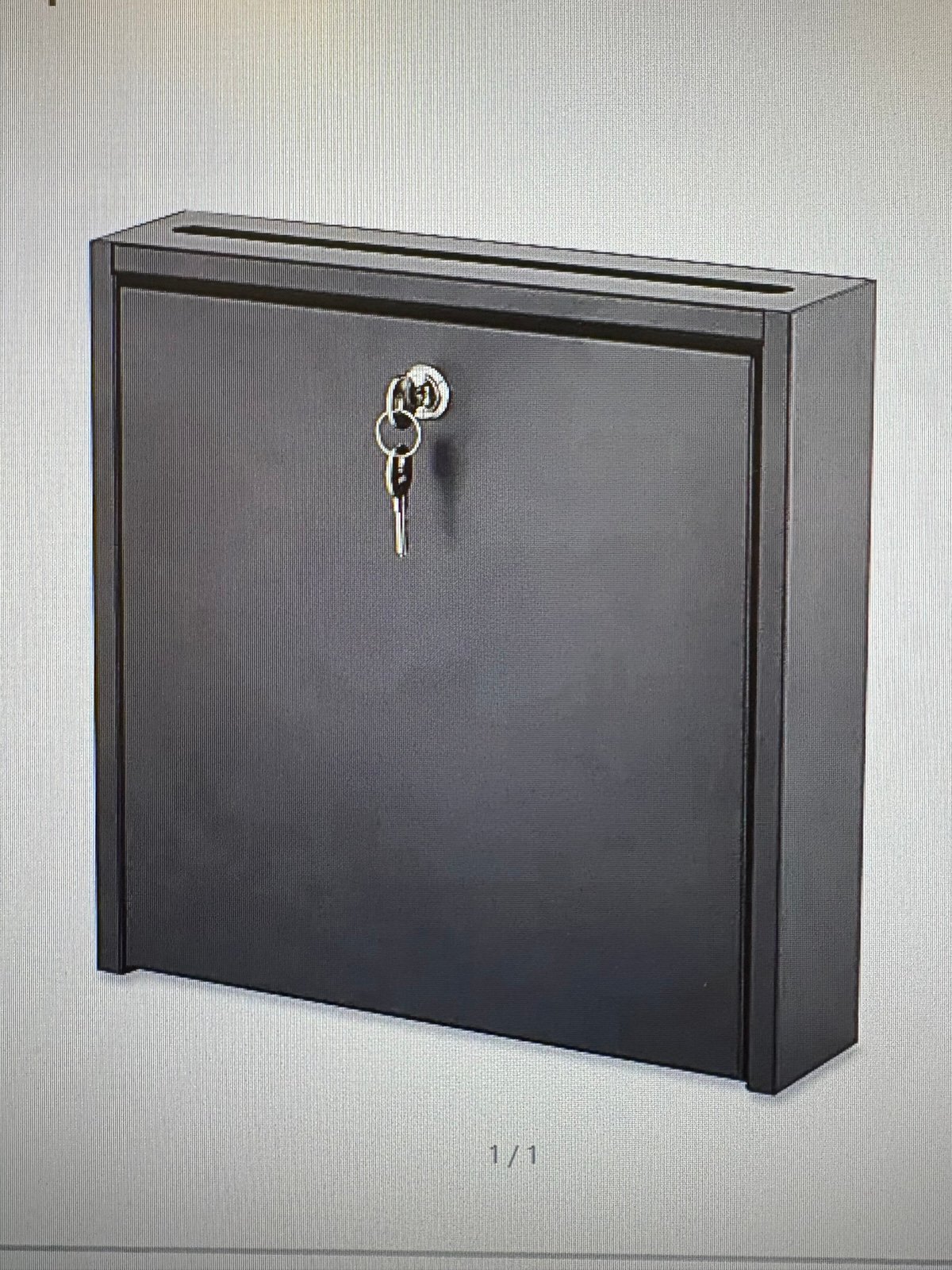Safco® Wall-Mounted Inter-department Steel Mailbox With Lock, 12" x 12", Black