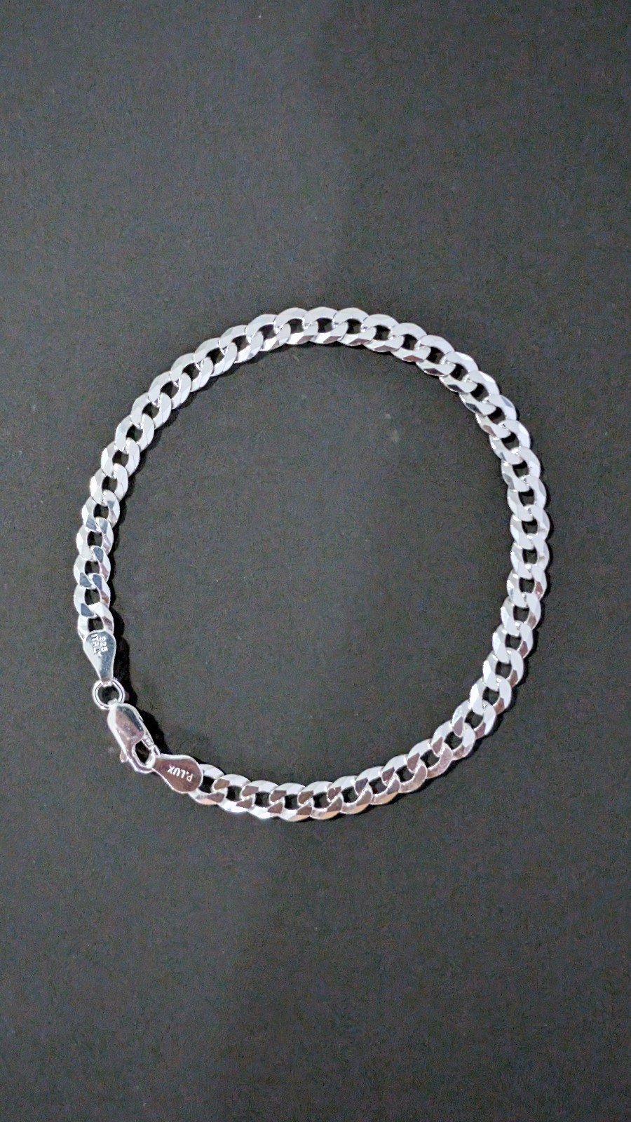 Solid .925 Sterling Silver 8" Cuban Bracelet