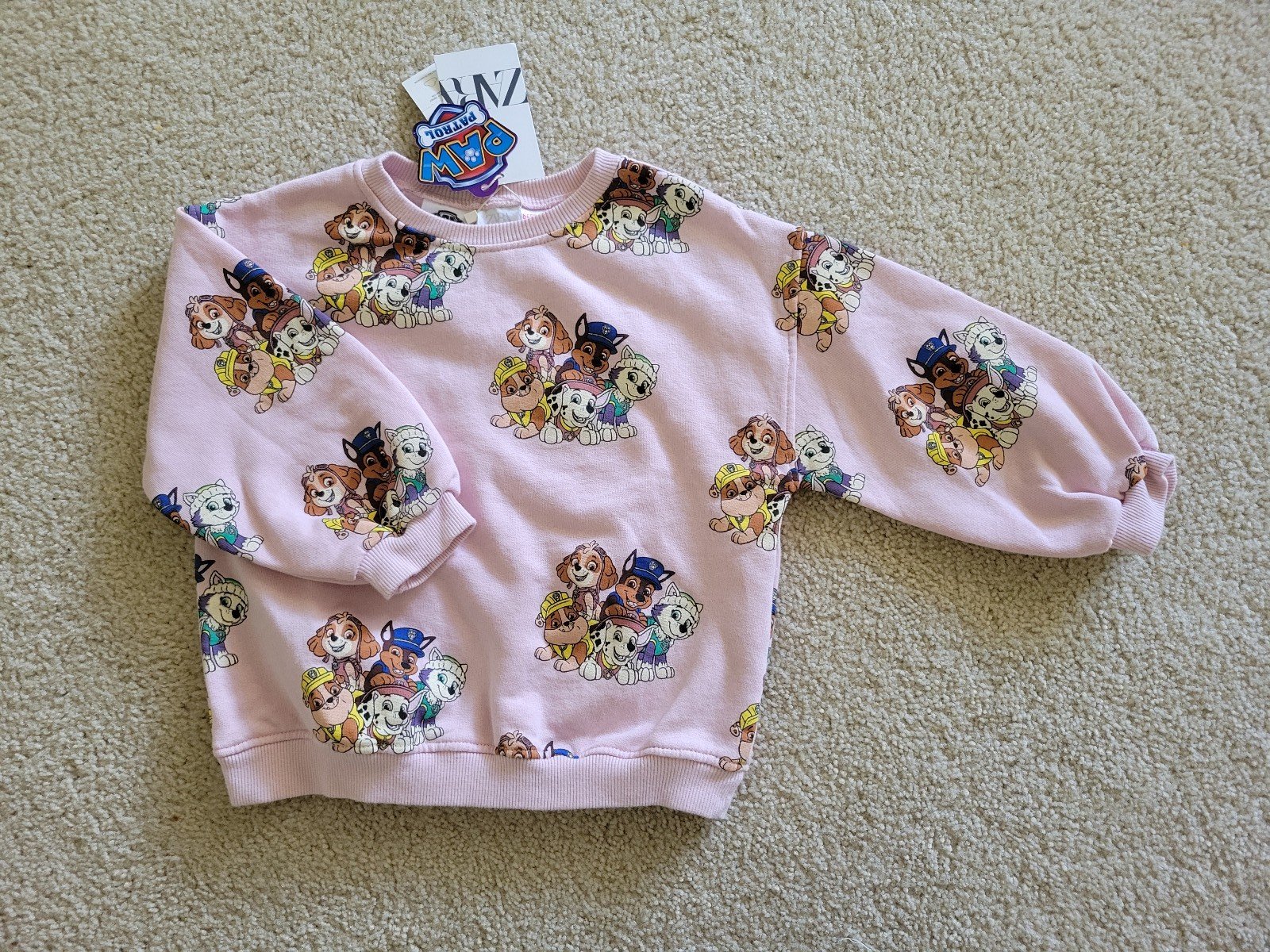 Zara baby PAW PATROL NICKELODEON SWEATSHIRT. Size 18-24