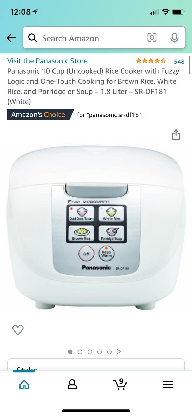 Panasonic Rice Cooker