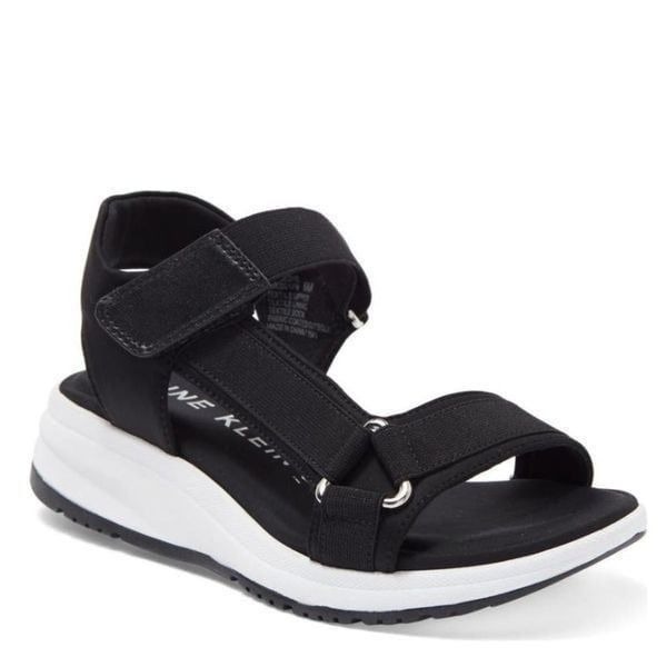 ANNE KLEIN Goldie Sport Sneaker Sandal, Comfort Cushioned, Black, Size 11, NWT