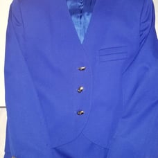 Harve Benard ladies suit women's royal blue jacket blazer skirt Size 10 10P