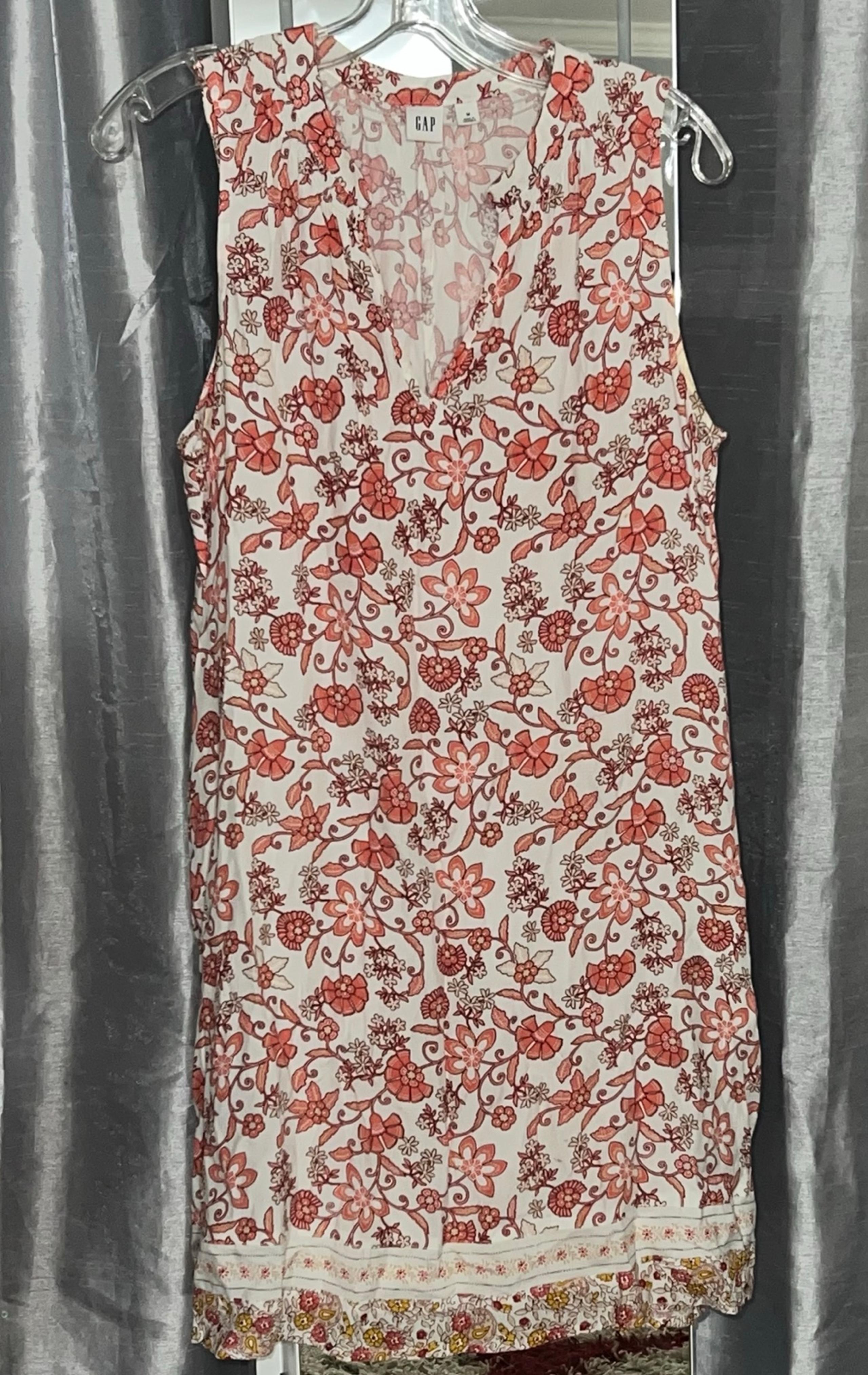 GAP Dresses Sleeveless Floral Midi Dress Size Medium Sun Dress Summer Dress