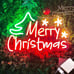 Merry Signs LED Neon Battery Operated Christmas Decoration -NEW