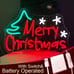Merry Signs LED Neon Battery Operated Christmas Decoration -NEW