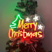 Merry Signs LED Neon Battery Operated Christmas Decoration -NEW