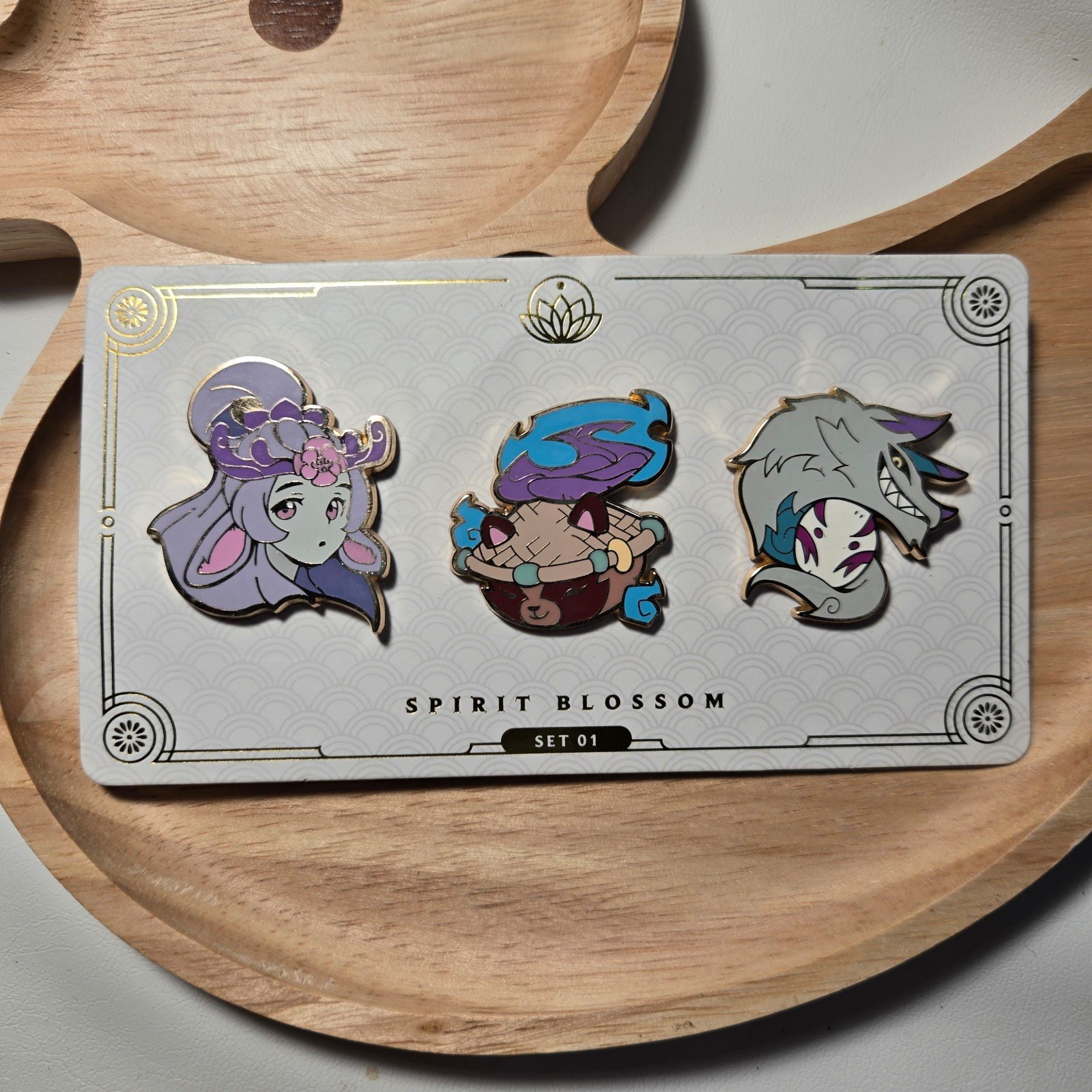 spirit blossom pins Pack 1 Lillia pin Teemo pin Kindred pin League of Legends