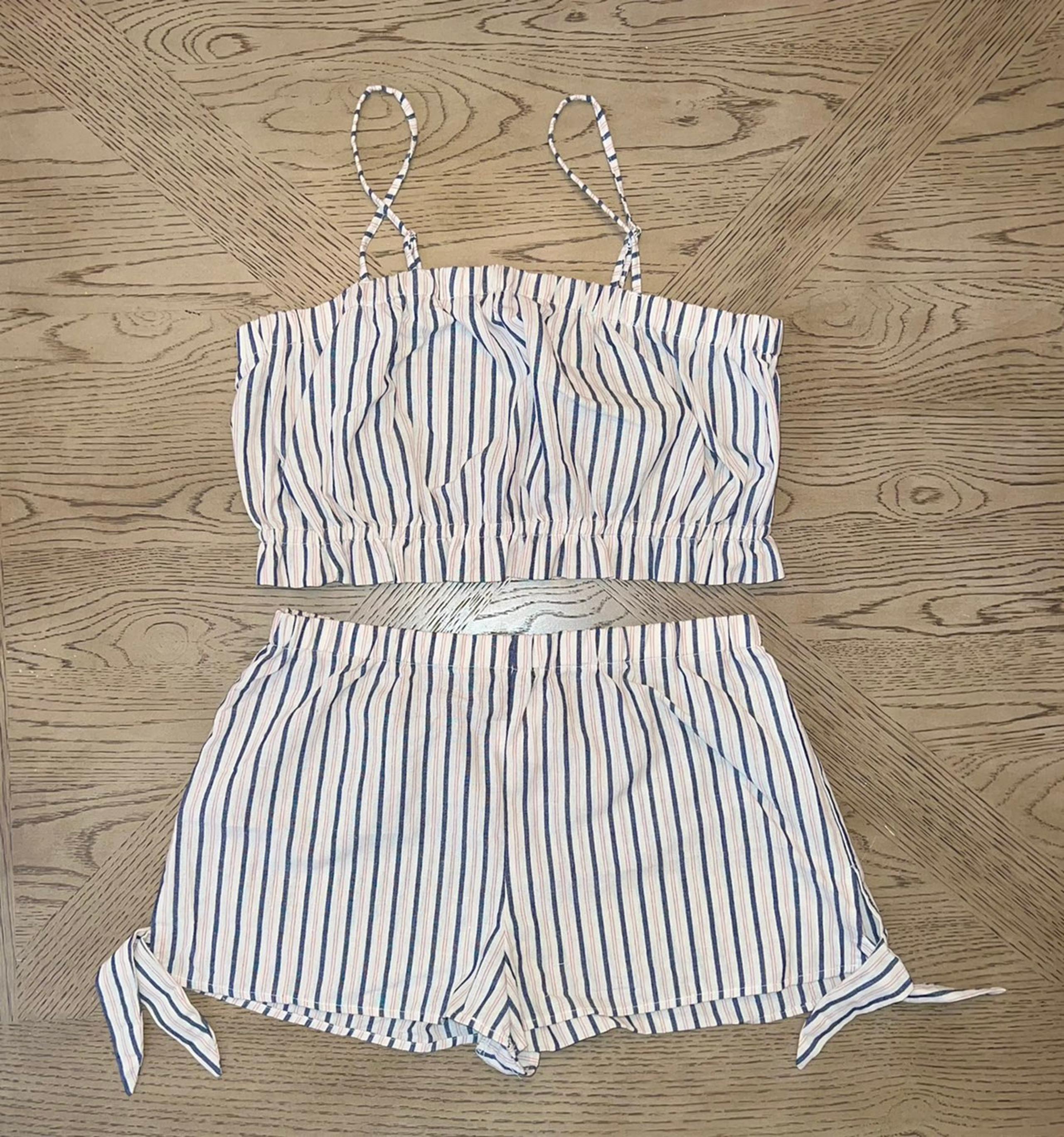 Bandeau crop top multicolor striped with