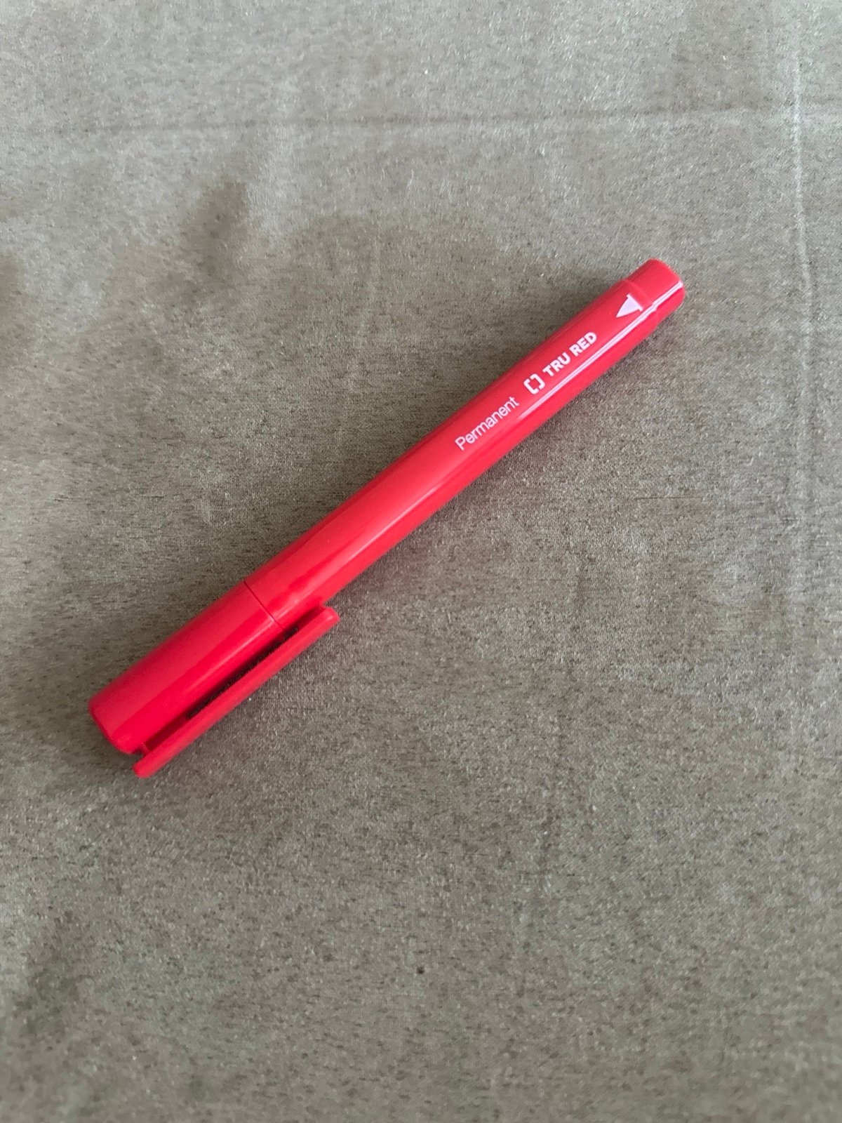 Permanent tube red marker