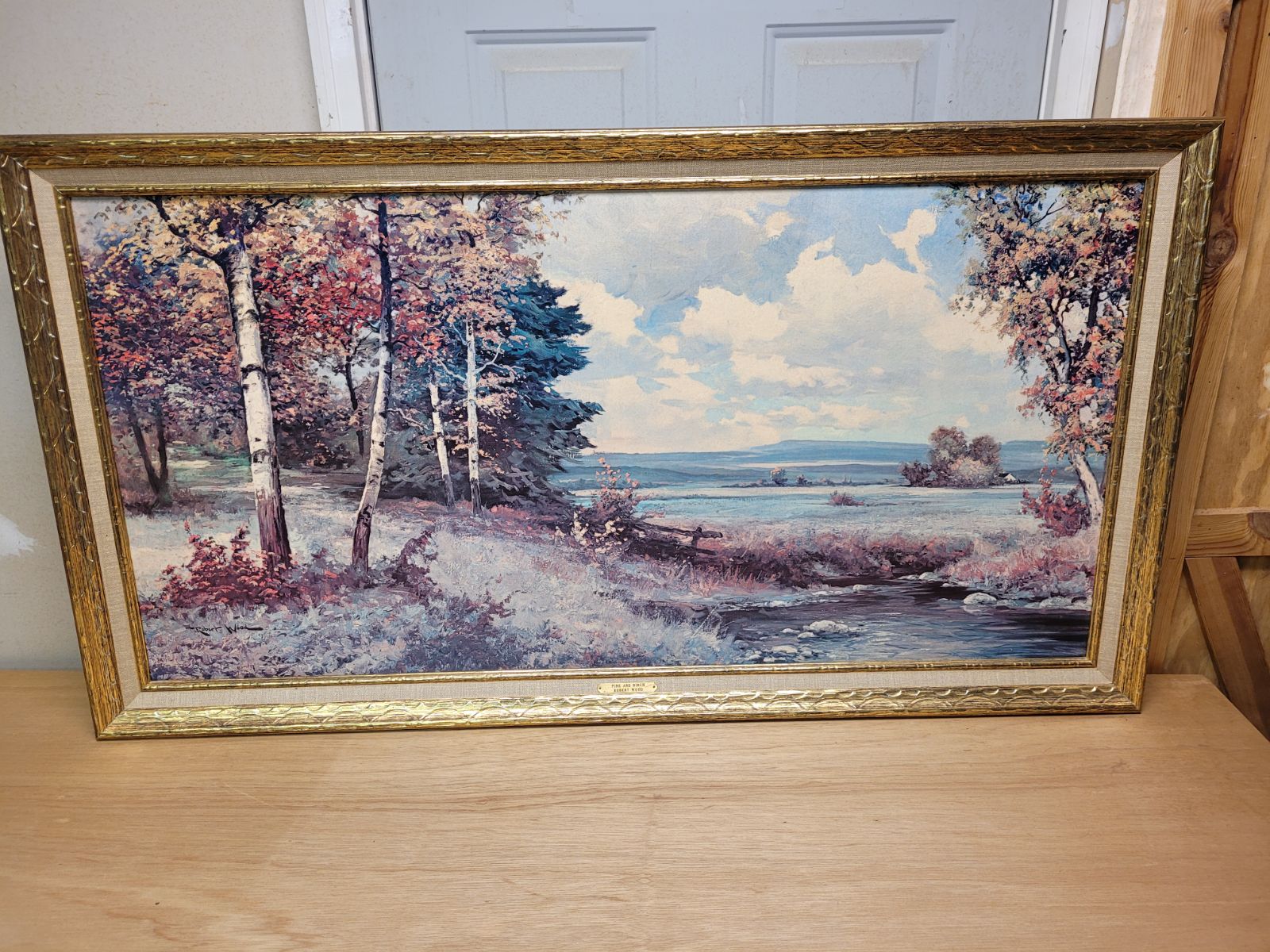 Robert Wood Pine & Birch vintage art sig
