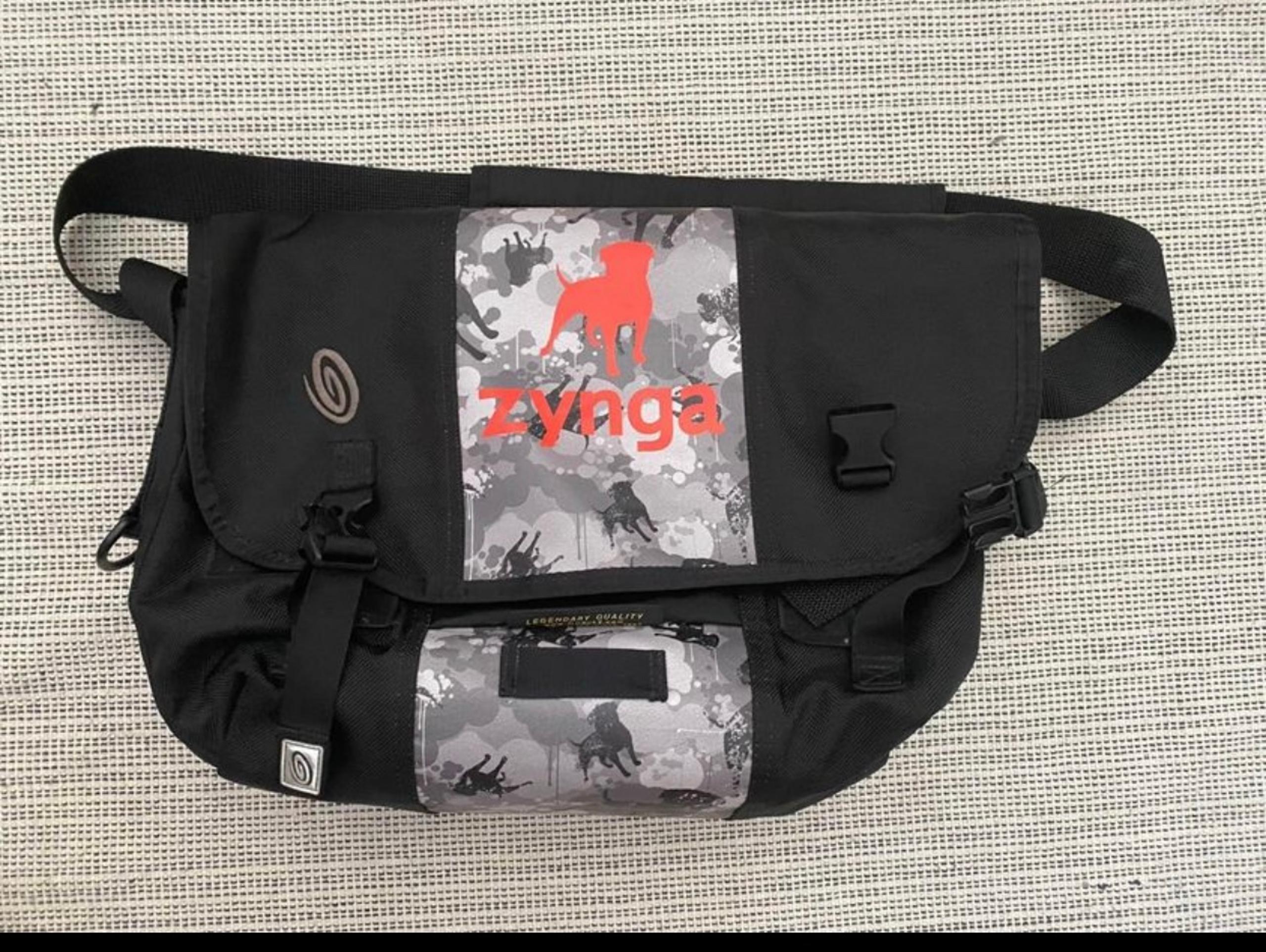 TIMBUK2 Medium Messenger Black Laptop Bag Zynga Made In USA