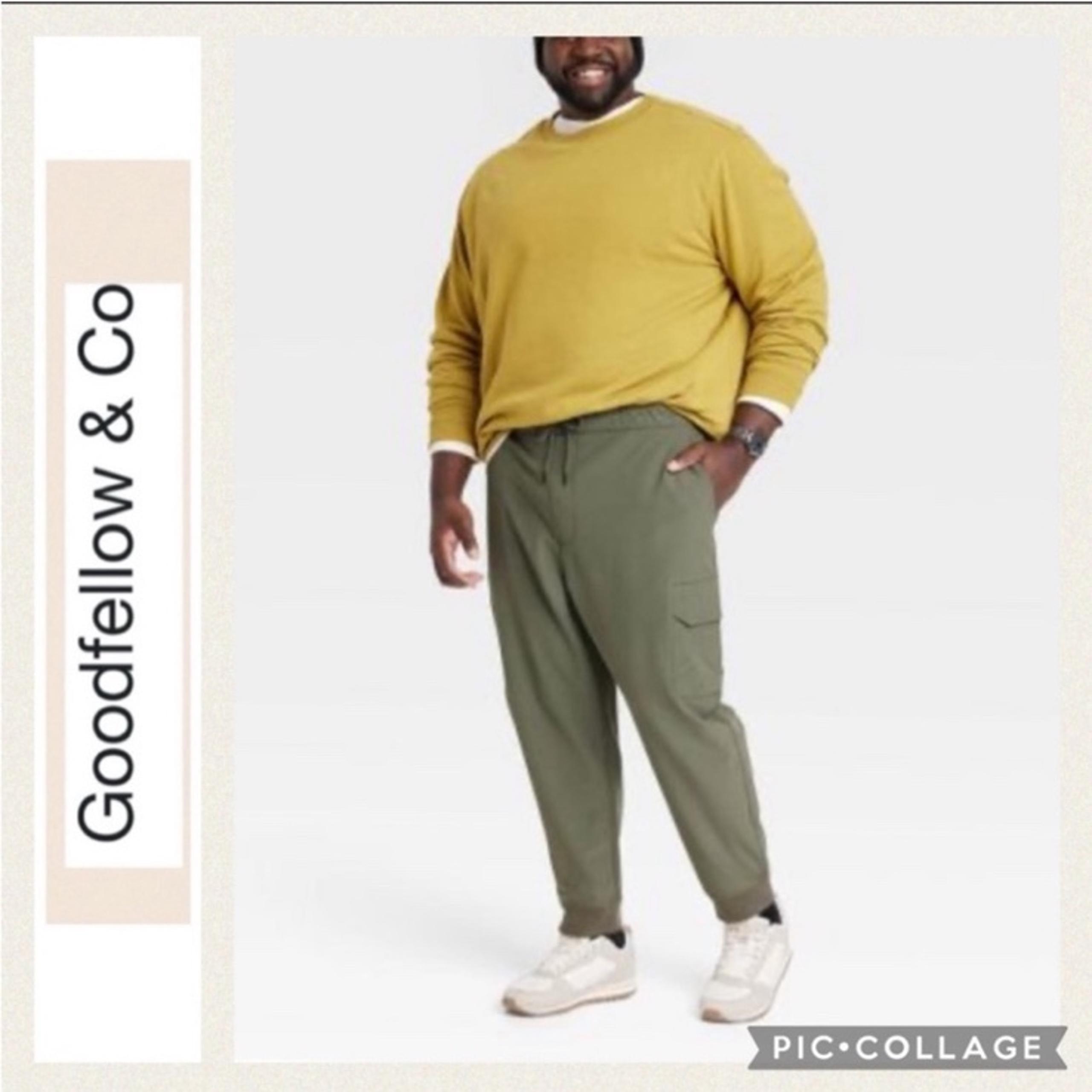 NEW • GOODFELLOW & CO TAPERED TECH CARGO JOGGER PANTS OLIVE GREEN