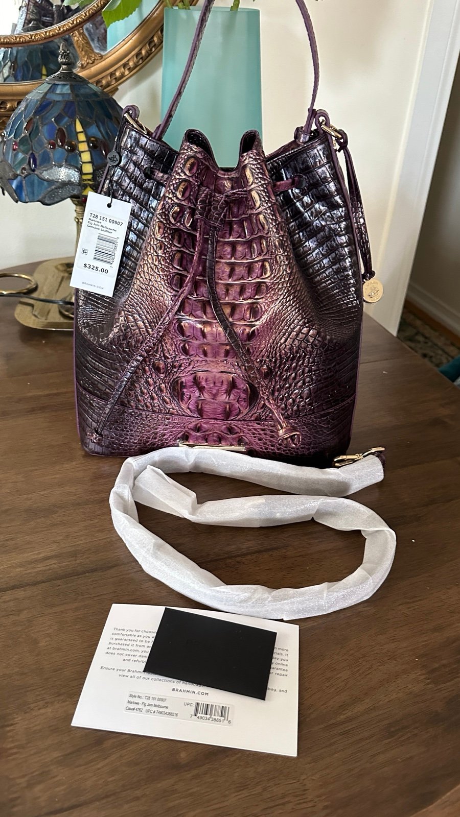 Brahmin Marlowe fig jam Melbourne genuine leather