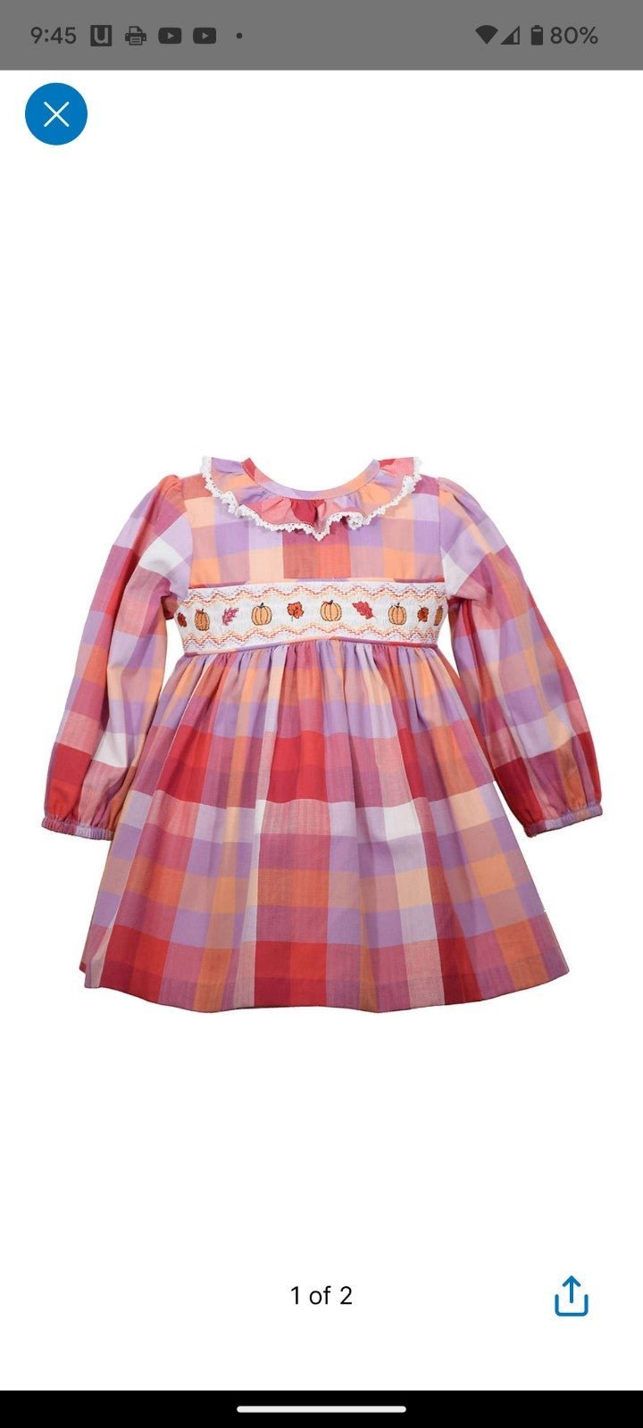 Dress smoked baby fall pumpkin