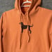 The Black Dog Legacy Collection Peach Hoodie Sweatshirt Women's Size Medium Full