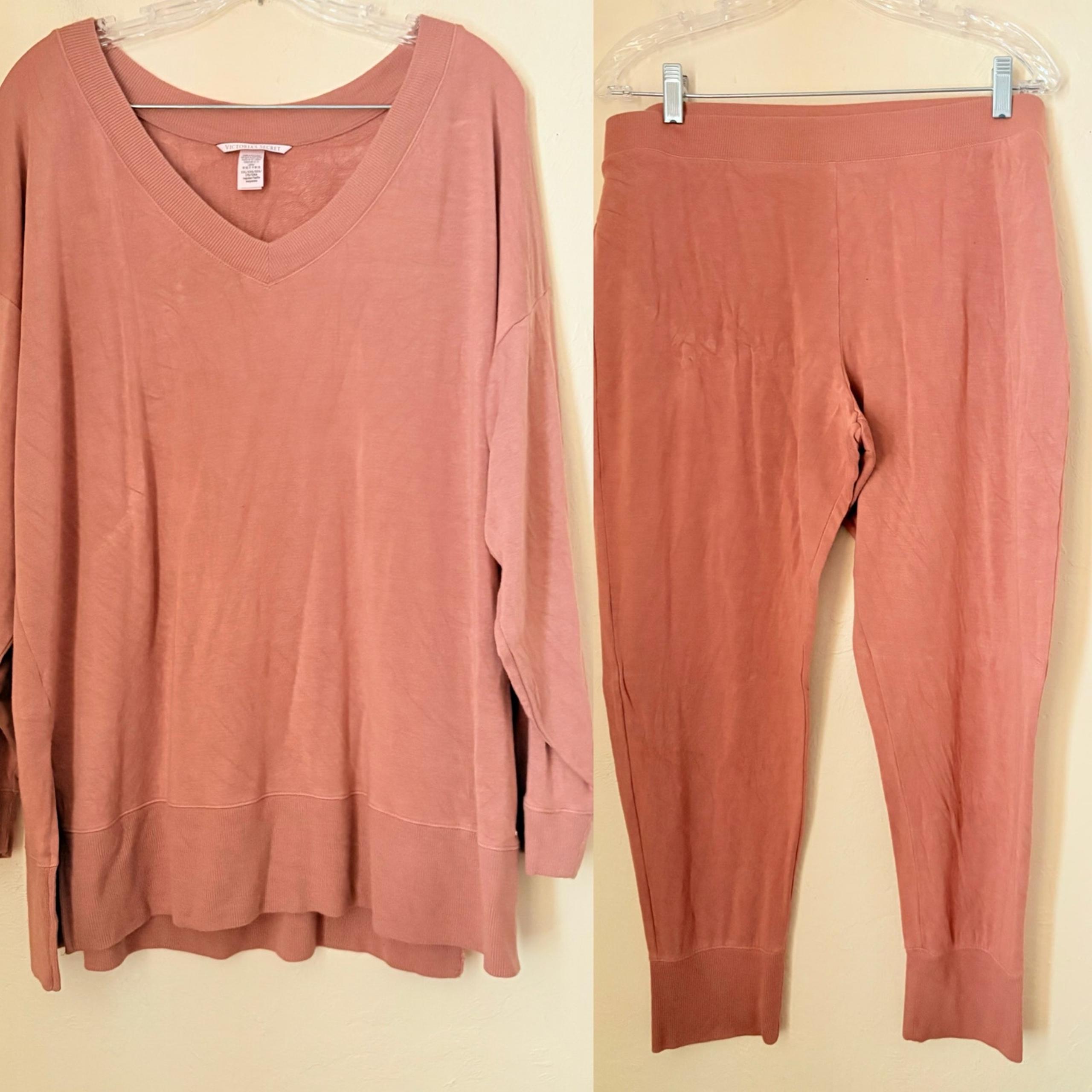 Victoria’s Secret Pink Lounge Set Size XXL Modal Top Pants Blush Soft Cozy