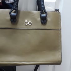 CLOE Satchel Handbag Olive Green Top Handle Structured Designer Bag