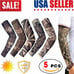 5 pcs Men Women Tattoo Cooling Arm Sleeves Basketball UV Sun Protection Muscle